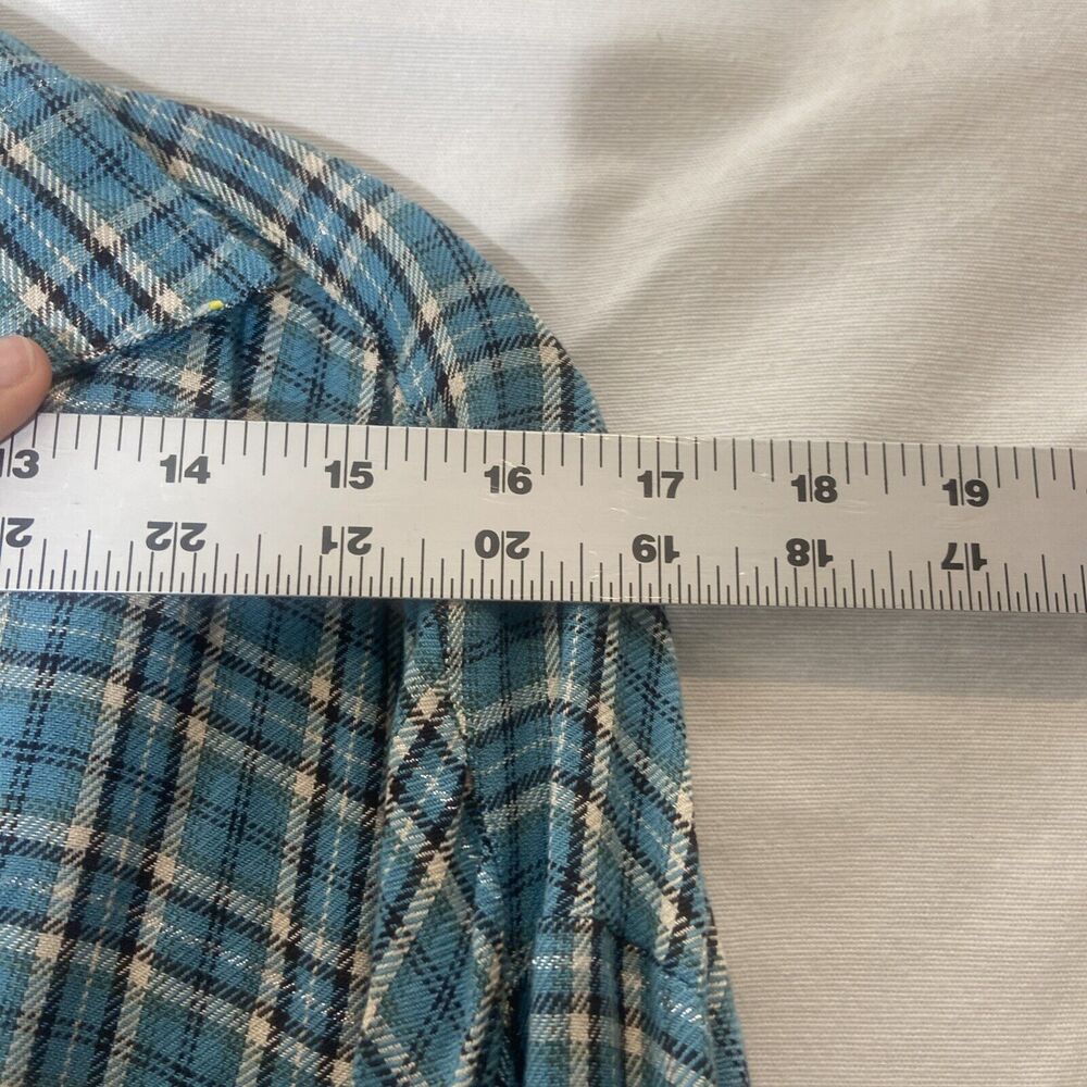 Loft Blue Black And White Button Up Shirt Size XS - Picture 6 of 7